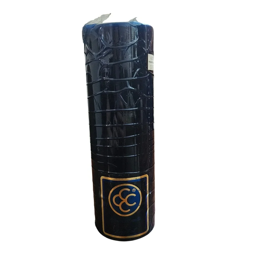 Vintage Colonial Candle Cape Cod Cologne Scented Pillar 3x9 Navy Blue USA NOS